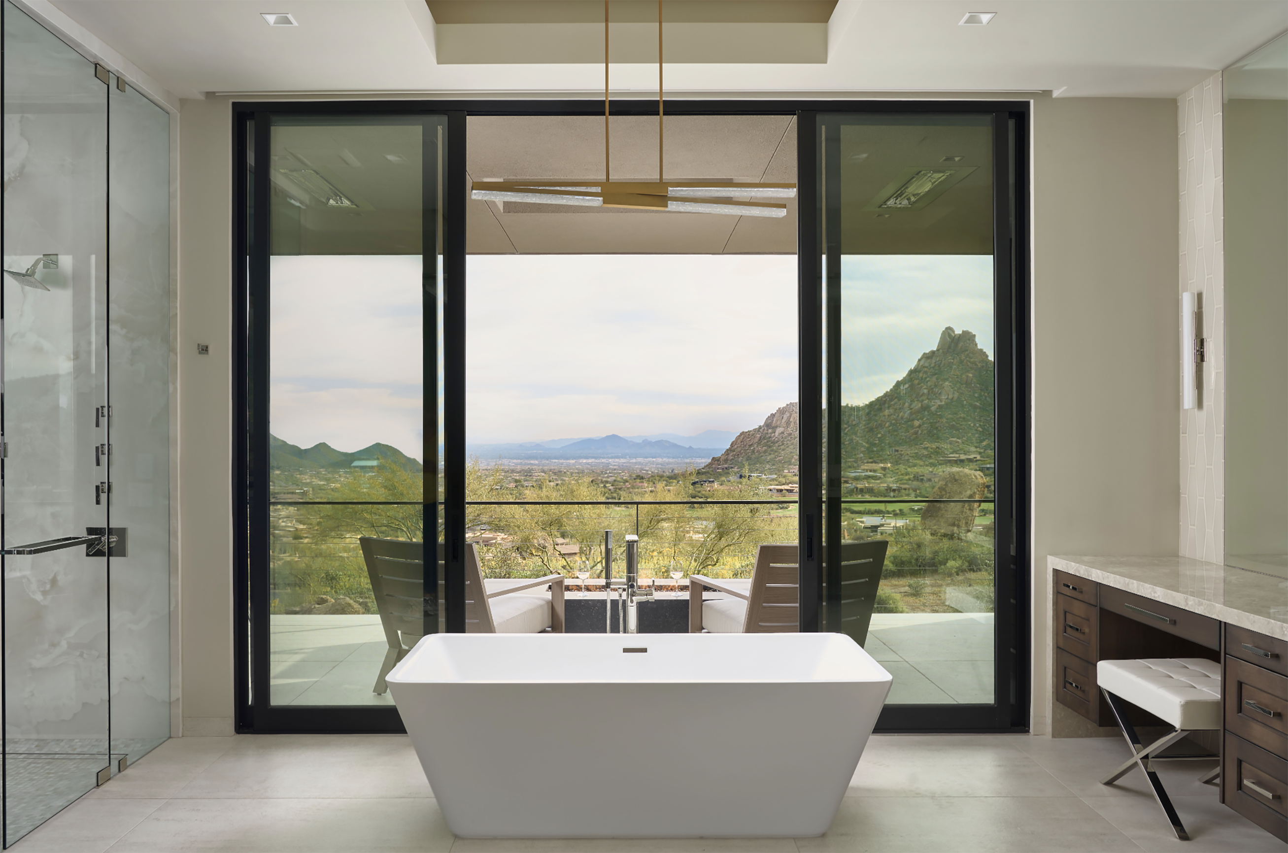 Master Bathroom tub at the Pinnacle Canyon Residence in Scottsdale Arizona.