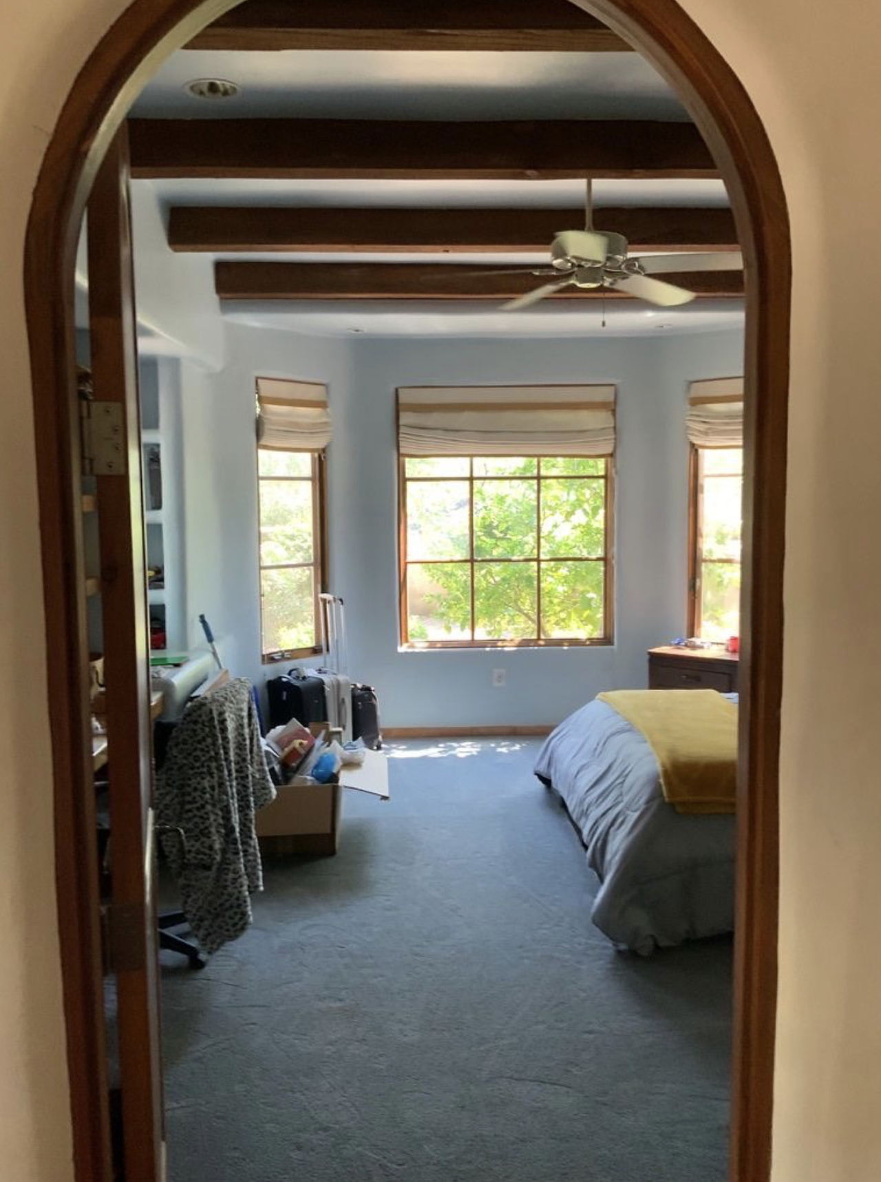 The before shot of guest bedroom at the Paradise Estate in Paradise Valley, Arizona